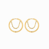 Brinco de Argola Pipa Banhado em Ouro 18K
