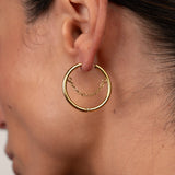 Brinco de Argola Pipa Banhado em Ouro 18K