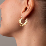 Brinco de Argola Spike Banhado em Ouro 18K