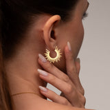 Brinco de Argola Spike Banhado em Ouro 18K