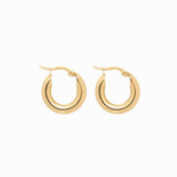 Brinco de Argola Tubo Lele G Banhado em Ouro 18K