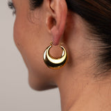Brincos de Argola Bold Eva Banhado em Ouro 18k