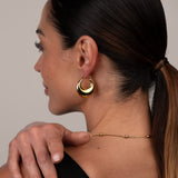 Brincos de Argola Bold Eva Banhado em Ouro 18k