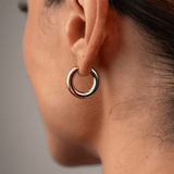 Brincos de Argola Contraste Banhado em Ouro 18k