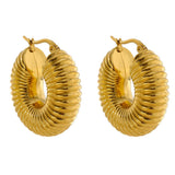 Brincos de Argolas Bold Ziza Banhado em Ouro 18k