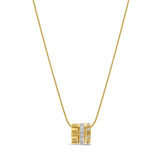 Colar Aro Triplo Algarismo Romano Banhado em Ouro 18k