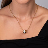 Colar Aro Triplo Algarismo Romano Banhado em Ouro 18k