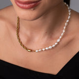 Colar Baiano Com Pérolas Banhado em Ouro 18k