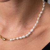 Colar Baiano Com Pérolas Banhado em Ouro 18k