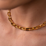 Colar Elos Chunky Banhado em Ouro 18k