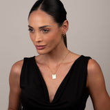 Colar Letra Inicial Modern Banhado em Ouro 18K