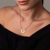 Colar Spike Pingente Banhado em Ouro 18K