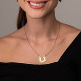 Colar Spike Pingente Banhado em Ouro 18K