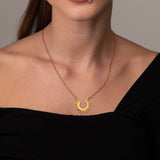 Colar Spike Pingente Banhado em Ouro 18K