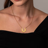 Colar Spike Pingente Banhado em Ouro 18K