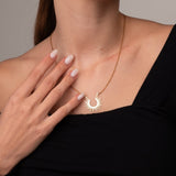 Colar Spike Pingente Banhado em Ouro 18K