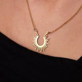 Colar Spike Pingente Banhado em Ouro 18K