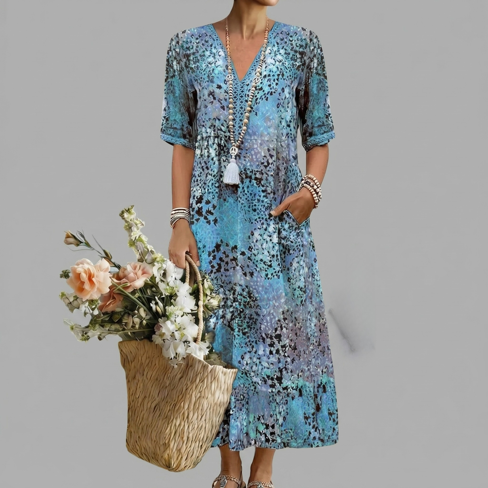 ANNA | VESTIDO MIDI VIBRANTE