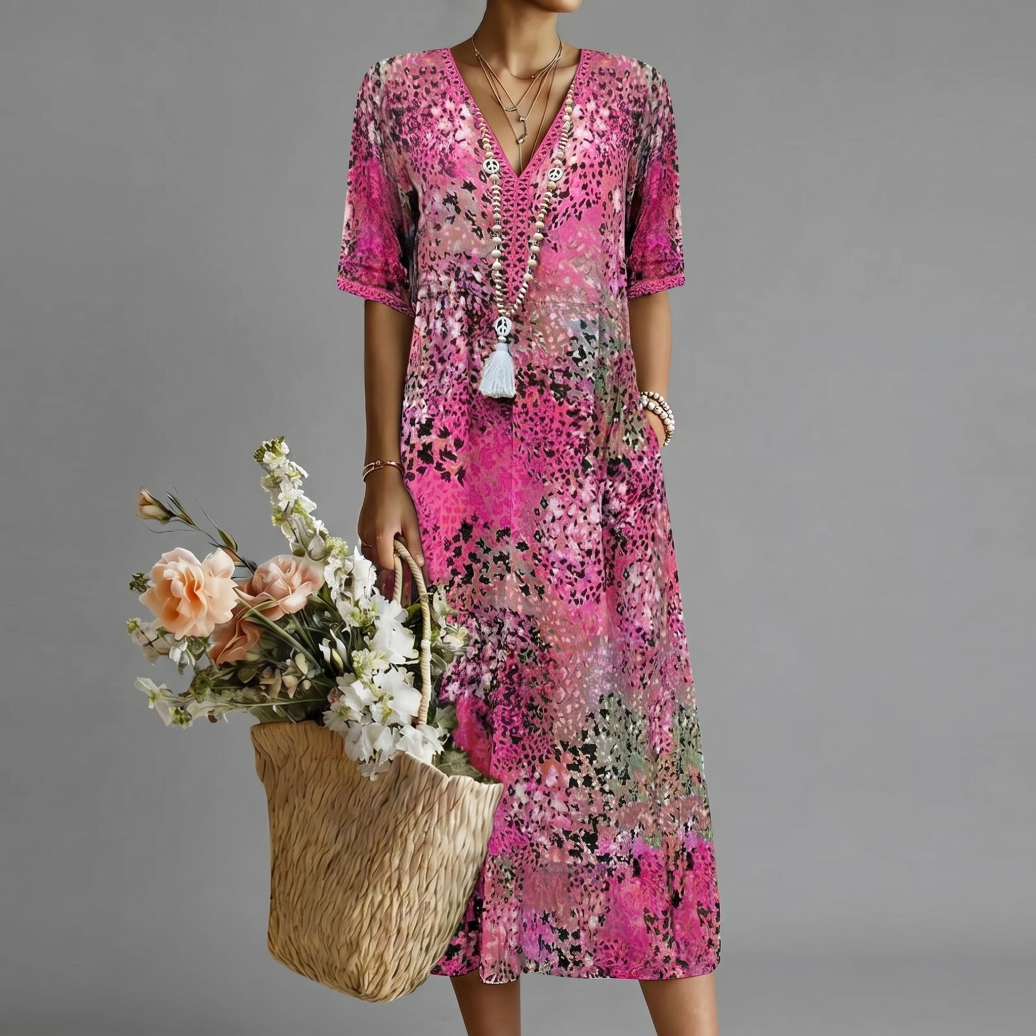 ANNA | VESTIDO MIDI VIBRANTE