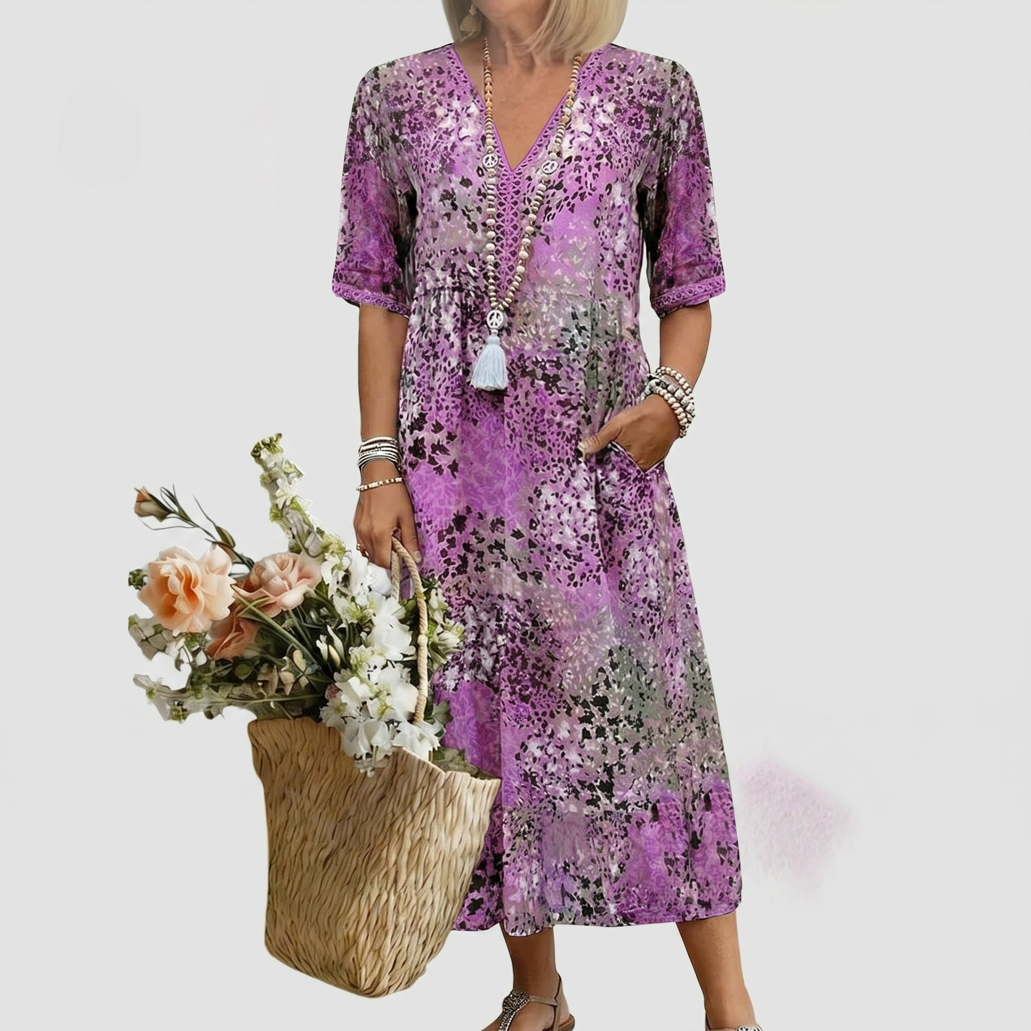 ANNA | VESTIDO MIDI VIBRANTE