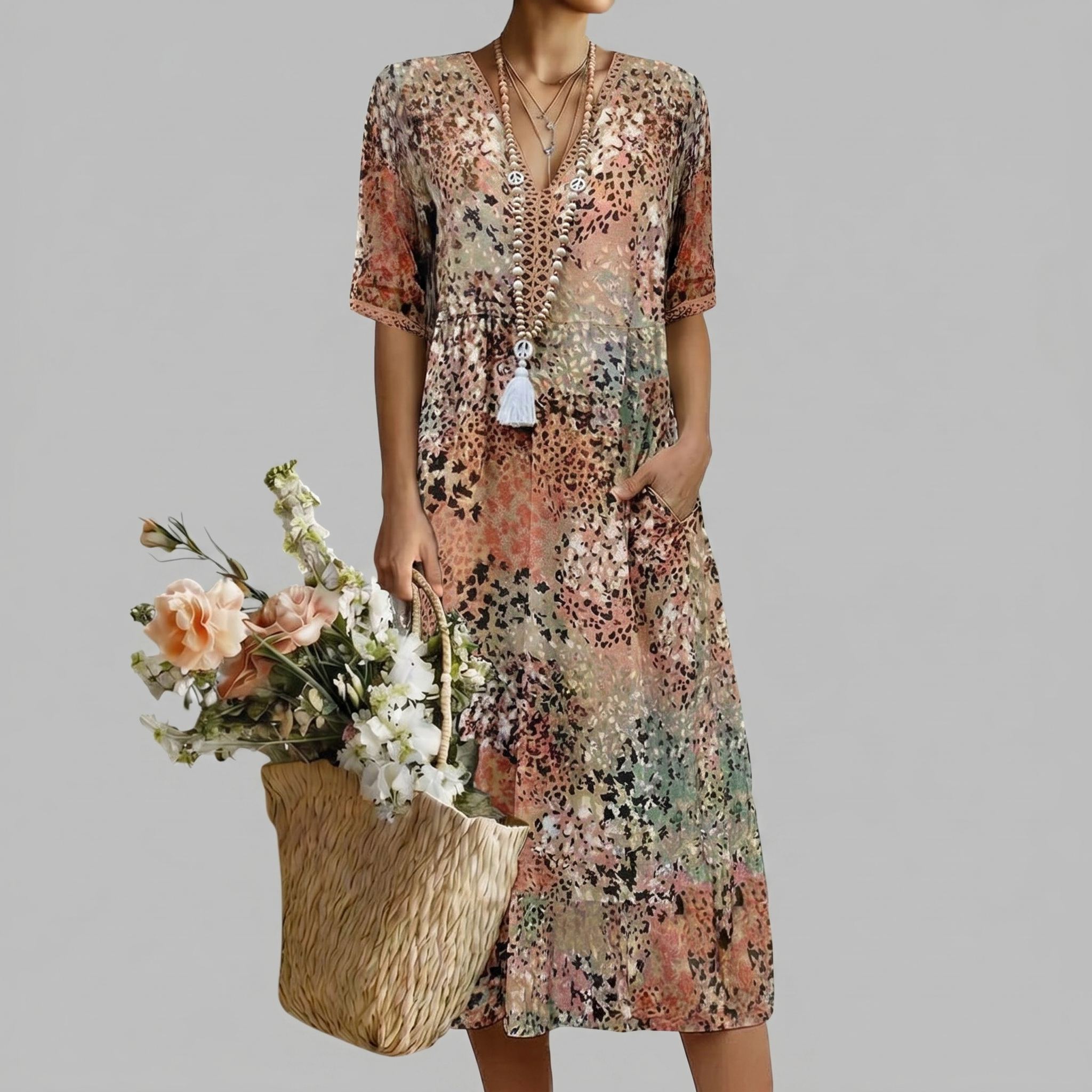 ANNA | VESTIDO MIDI VIBRANTE