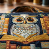 Mala artesanal com coruja e livros antigos – Ideia para presente