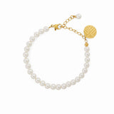 Pulseira de Pérolas Charm Banhada em Ouro 18K