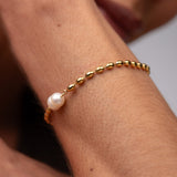 Pulseira Persia Pérola Banhado em Ouro 18k
