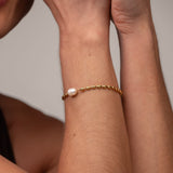 Pulseira Persia Pérola Banhado em Ouro 18k