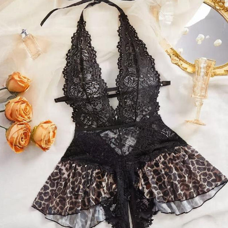 Conjunto de Pijama de Renda — Sensual e Elegante