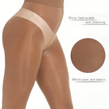 Pack de 2 Collants Transparentes Brilhantes de Cintura Subida
